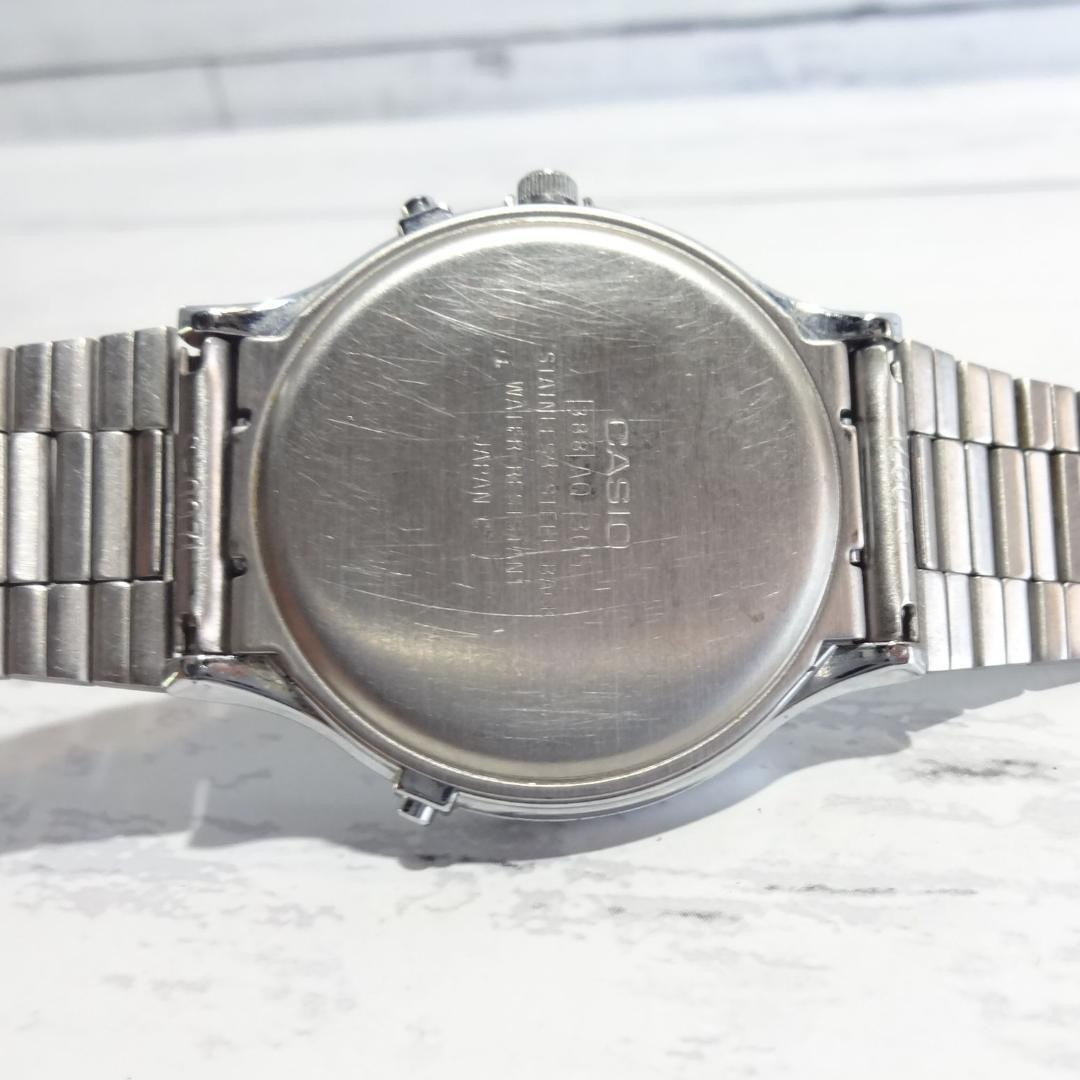 Vintage CASIO Analog-Digital Metal Band AQ-305, new battery, working condition:
