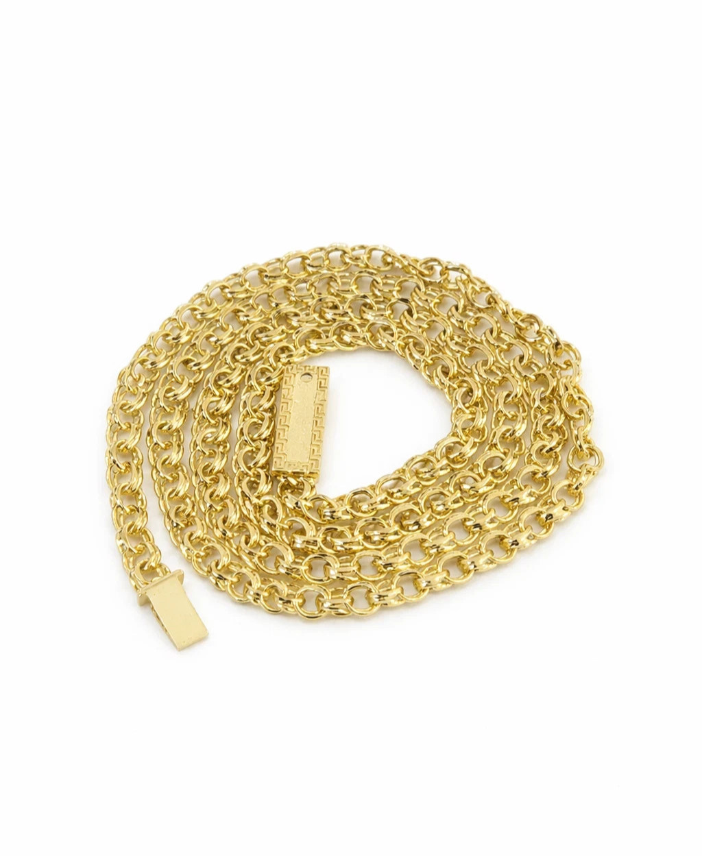 Real 10K Solid Yellow Gold Chino ID Link Chain Necklace 5mm 22″ Box Lock Mens