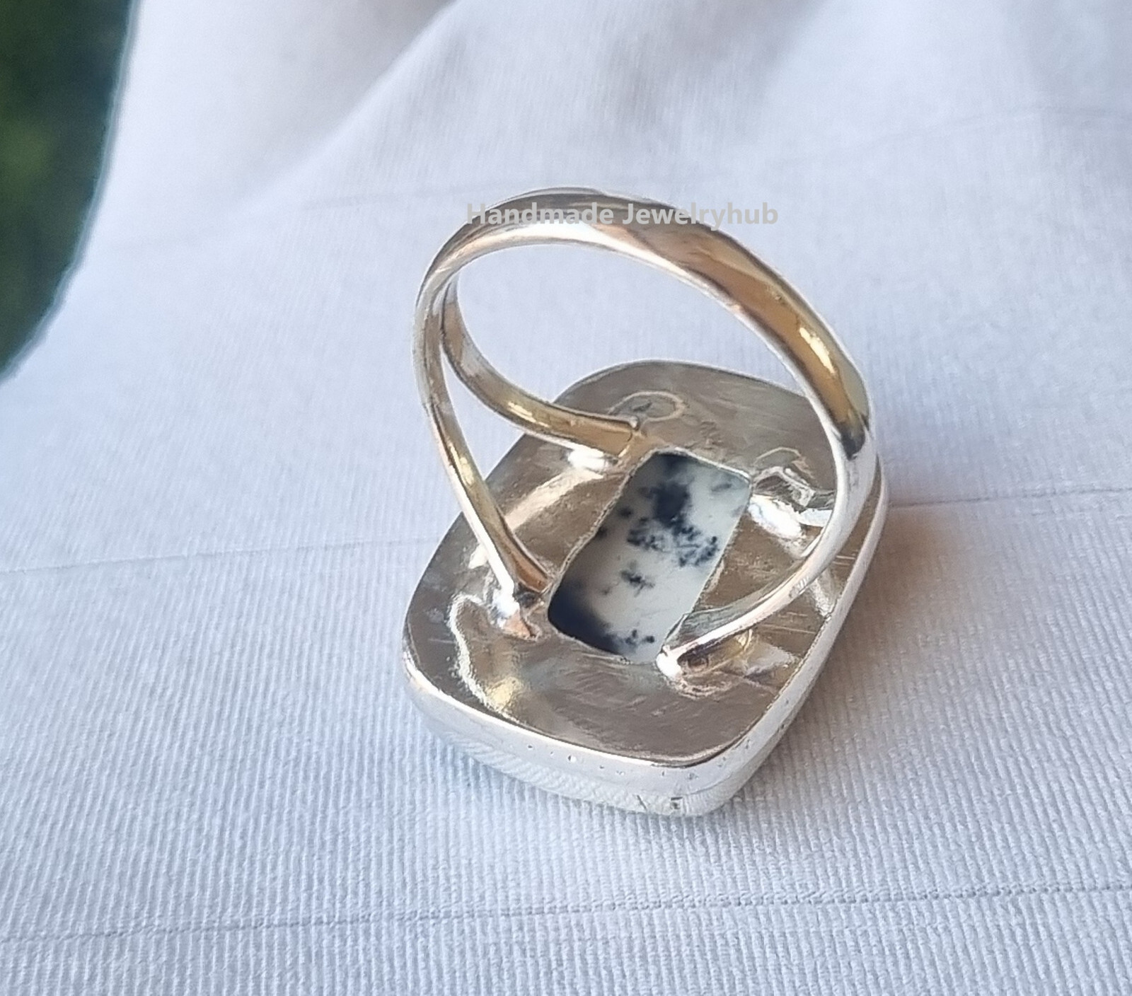 Dendrite Opal Gemstone 925 Sterling Silver Handmade Ring Same as Picture PG3150