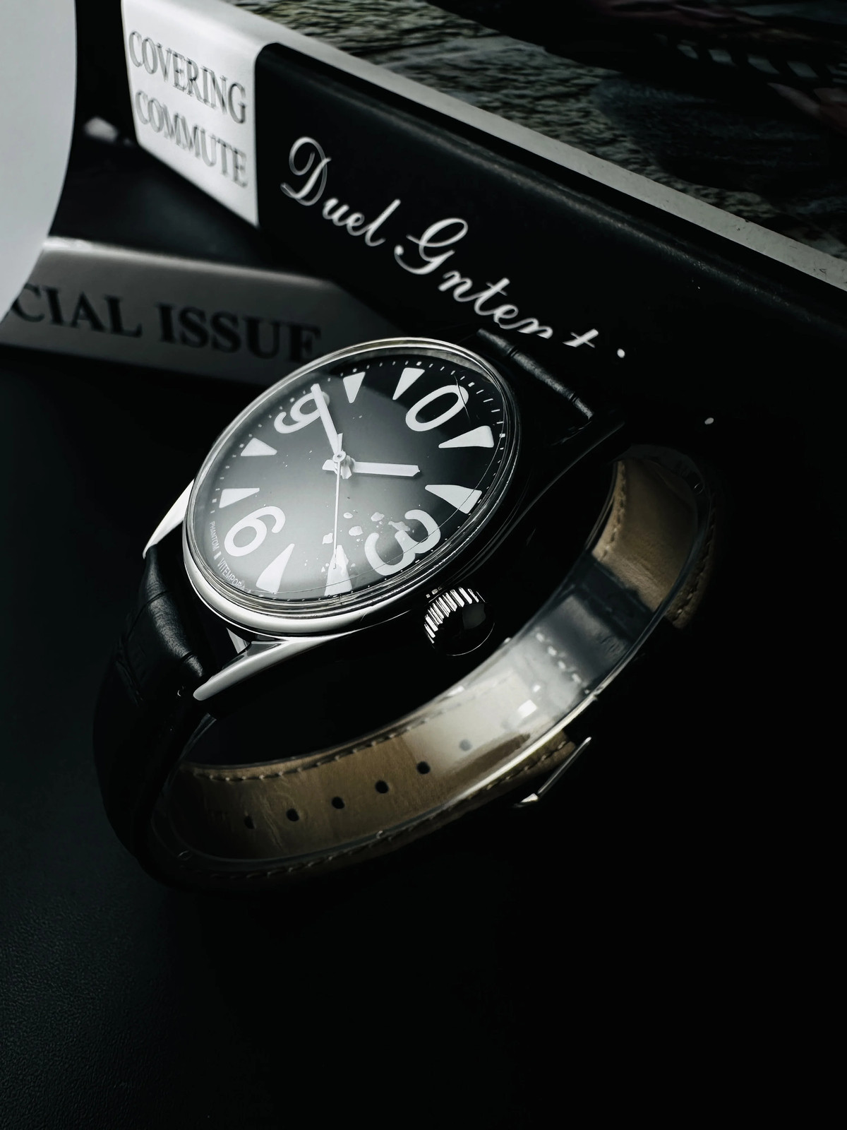 HEIMDALLR Men’s 38mm Vintage Mechanical Watch Manual Wind Leather Strap