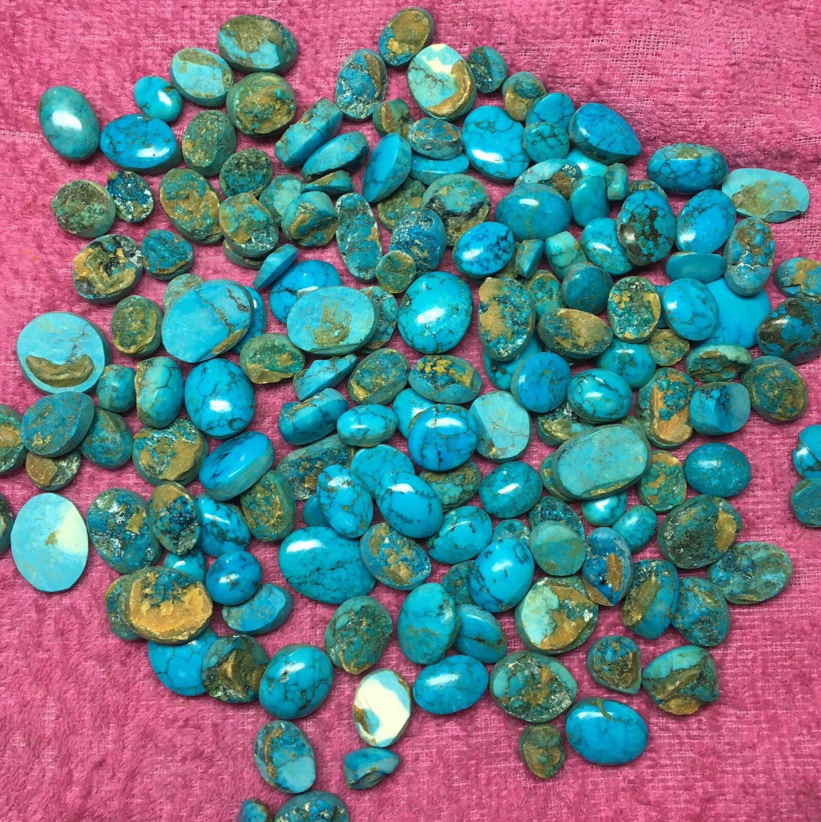 Beautiful Blue Turquoise Oval Cabochon Loose Gemstone 10-20mm Wholesale Lot
