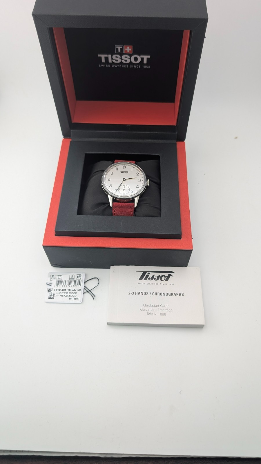 Tissot Heritage Petite Seconde White/sil Dial Leather Strap Watch T1194051603700