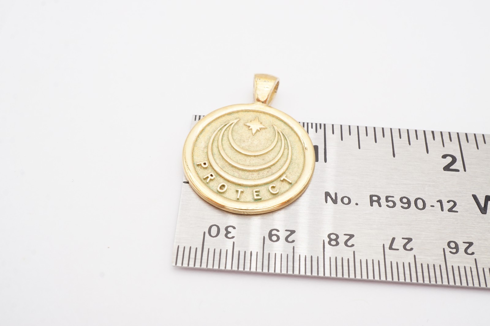 Jane Win Gold Plated Sterling Silver 925 Protect Pendant Inspirational