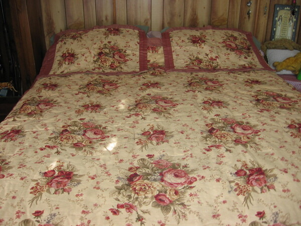 WAVERLY NORFOLK ROSE COMFORTER 2 SHAMS FULL 90X85