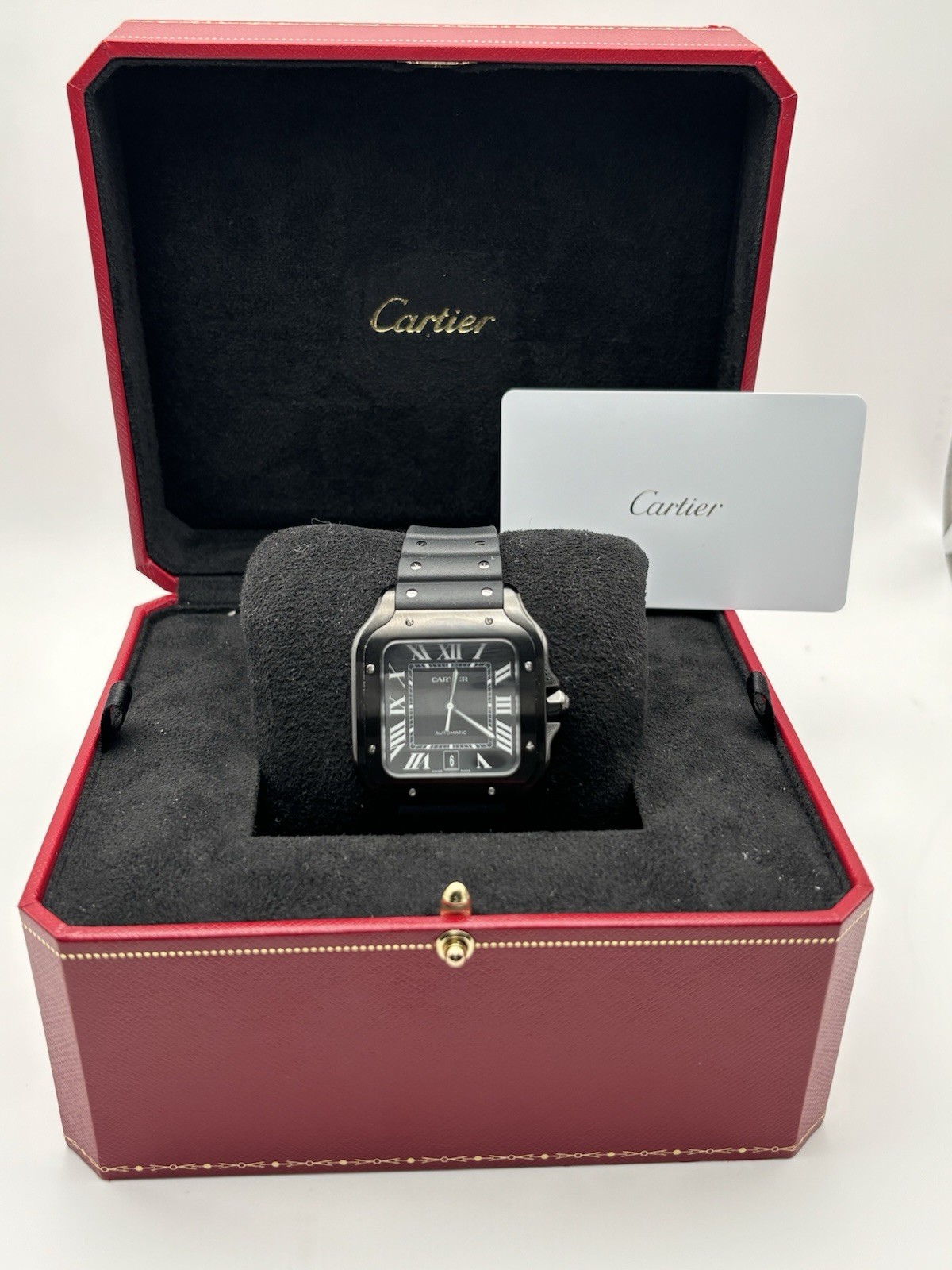Cartier Santos de Cartier, Black Dial. Luxury. WSSA0039
