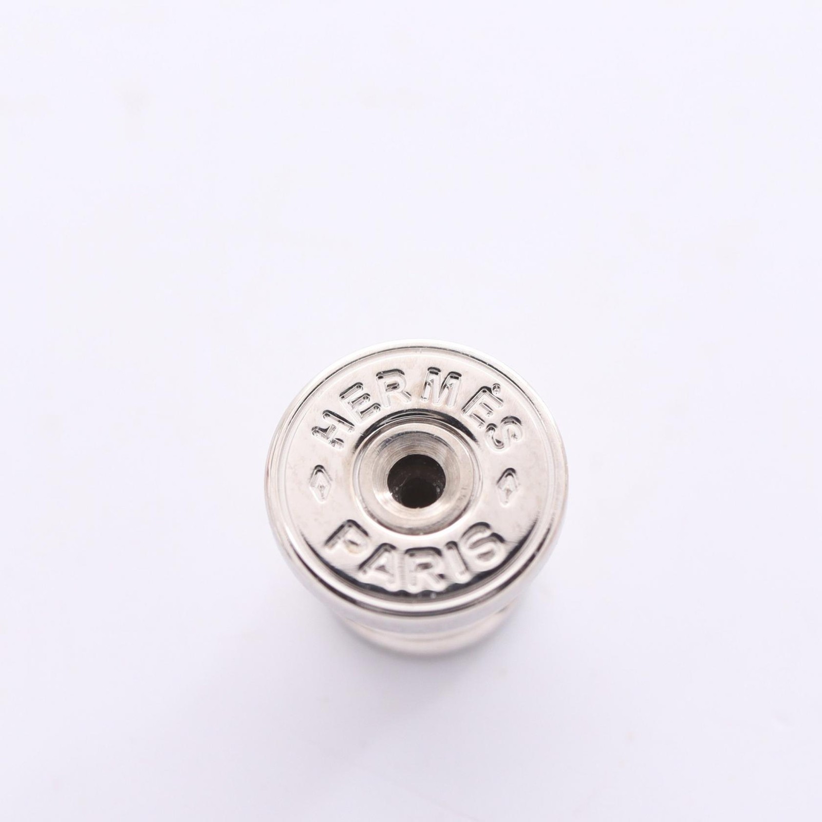 HERMES MINI POP H Pierced earrings Stainless Steel Black Used Women