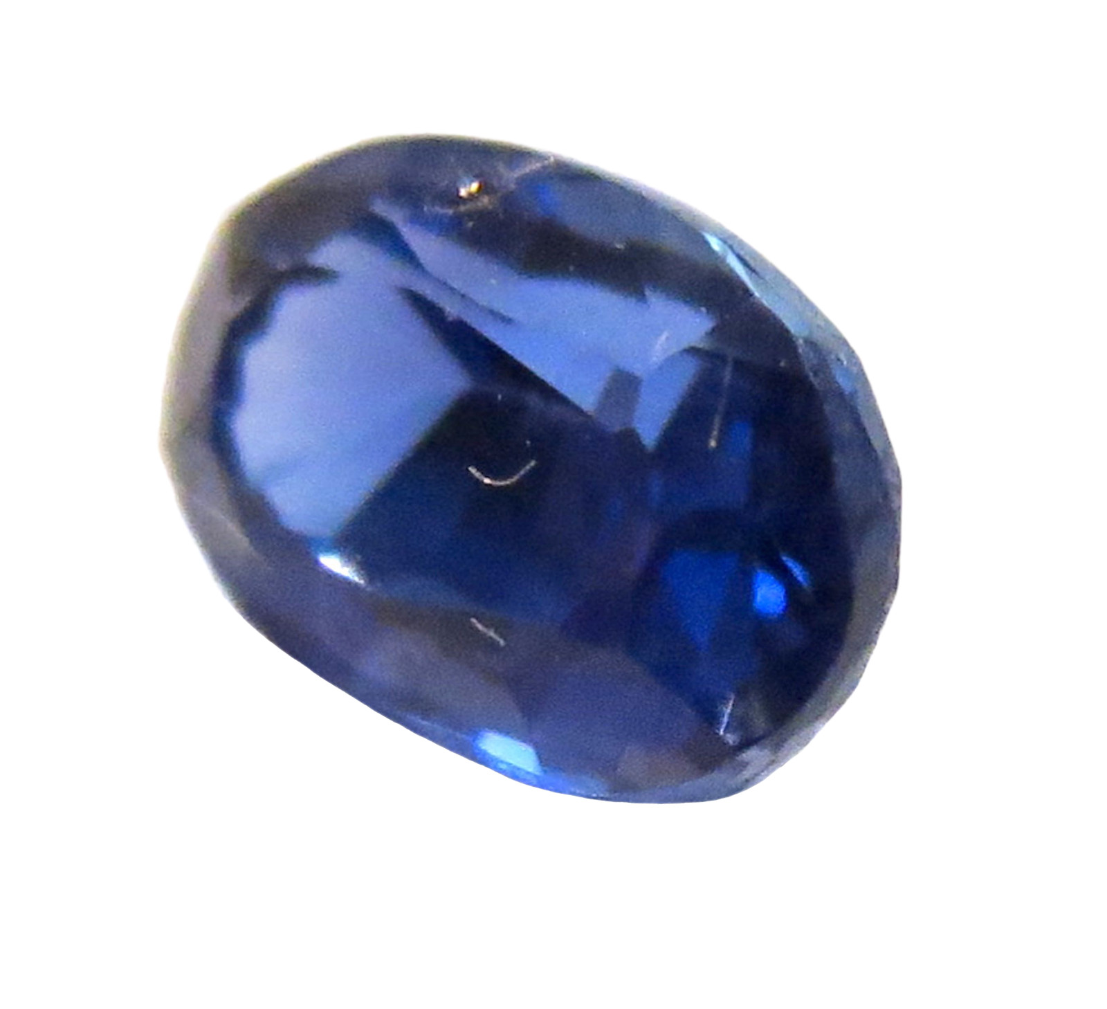SAPPHIRE Velvet BLUE Oval FACETED .90ct OLD Stock NICE Vibrant VINTAGE