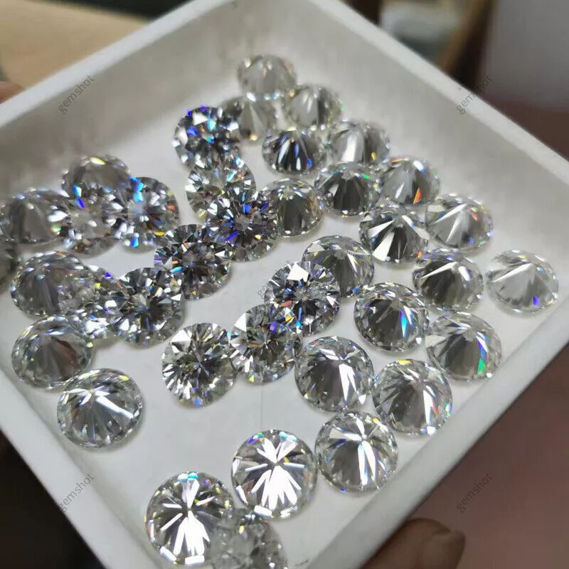 GIE Certified 11X11 mm Round Cut VVS1 Lab Created Diamond with D-color