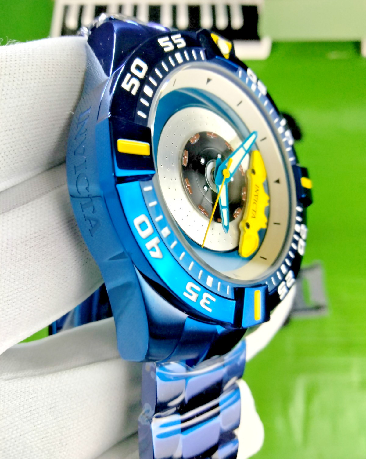 Invicta S1 Rally 37051 Automatic Men Watch 51 mm Blue Steel Zager Exclusive 100M