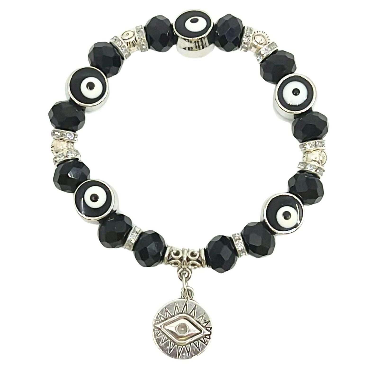Evil Eye Colorful Bead Bracelet: 1 Pack