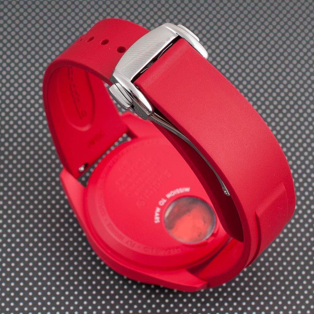 Deployant FKM Rubber Quick Release Watch Straps fits Omega Tag Heuer deployment