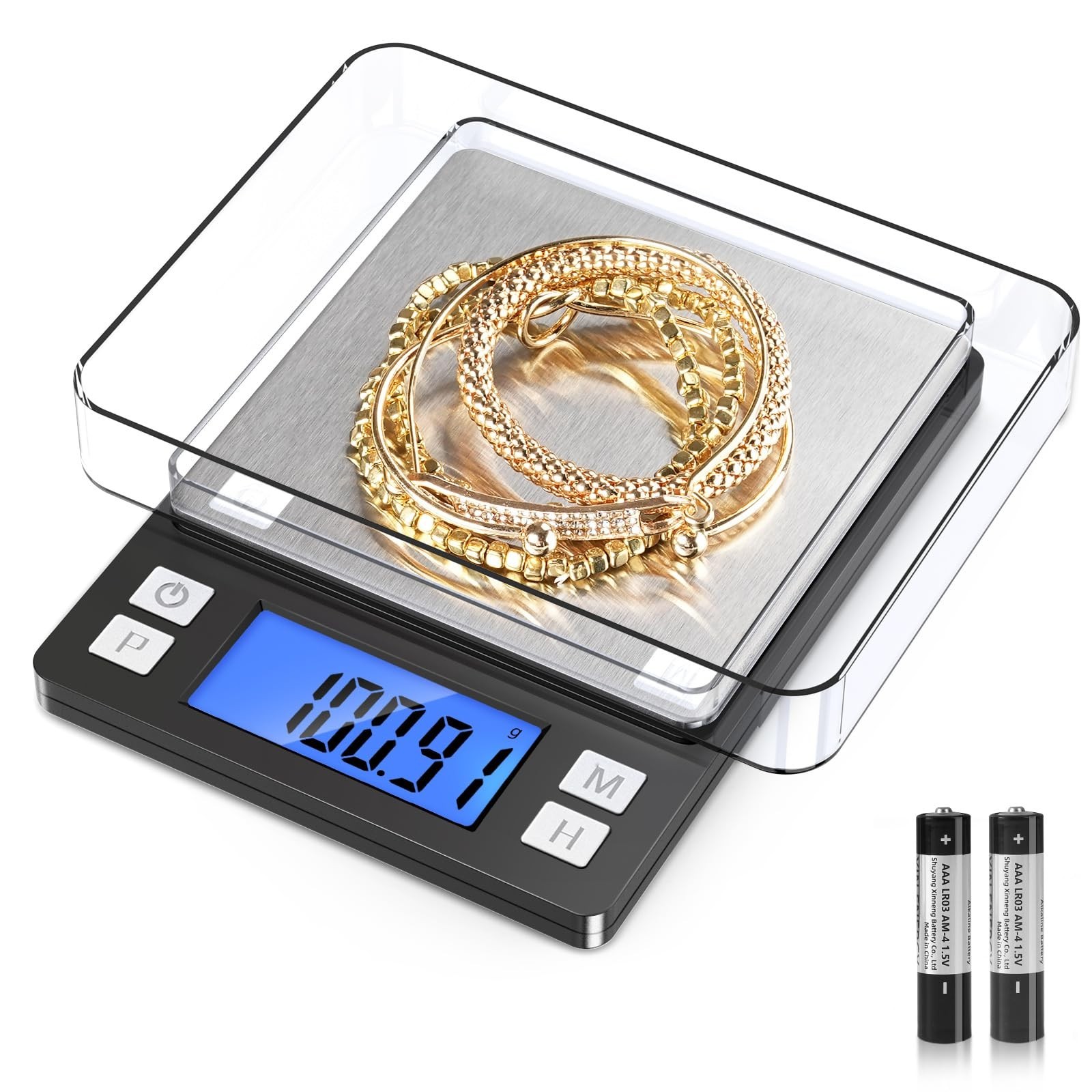 High Precision 0.01g Digital Jewelry Scale 1000g – Tare, Hold, Counting, Portabl