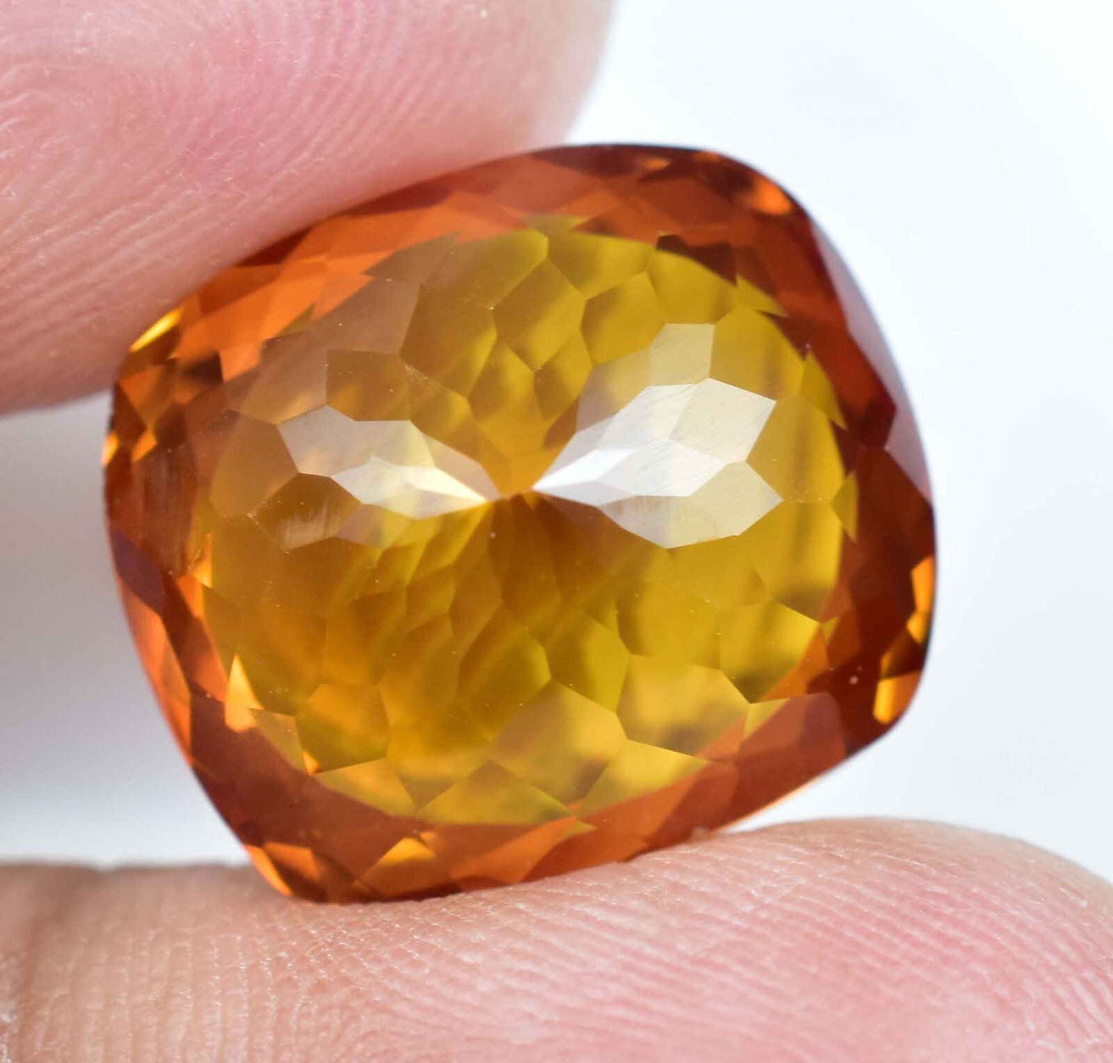 Natural imperial Topaz 18.80 Ct Cushion Stunning Flawless AGL Certified Gemstone
