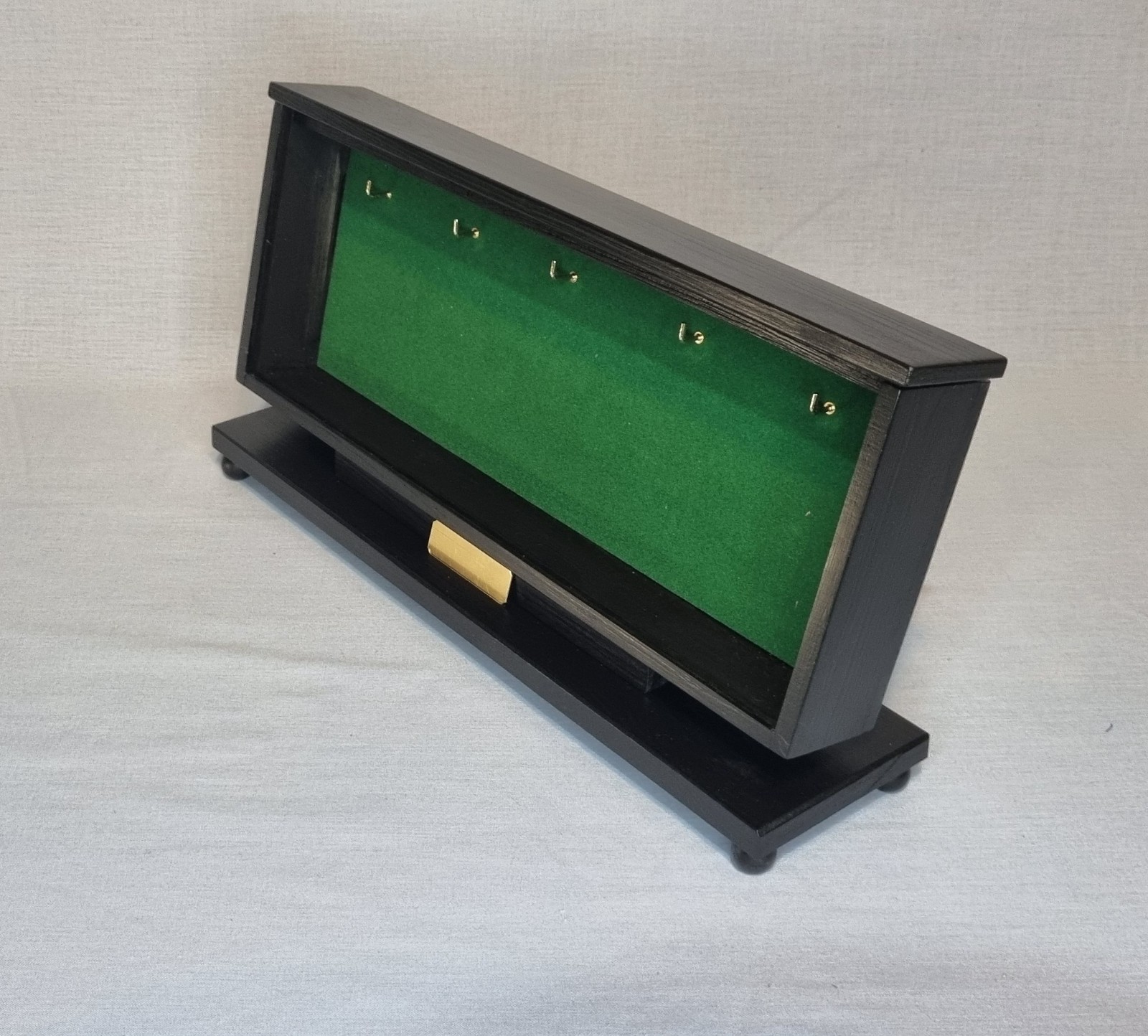 Pocket watch glass display case, table top, solid wood cabinet choice of 4 sizes