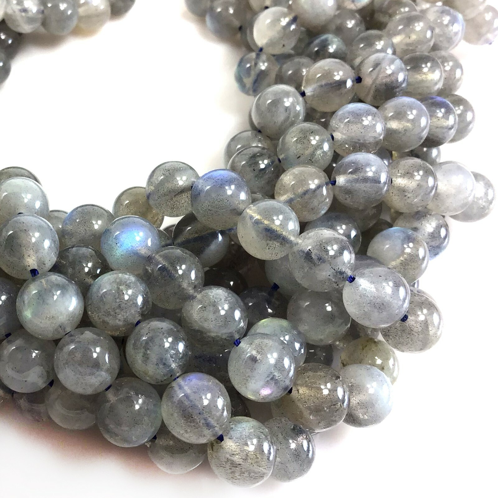 Genuine Natural Labradorite Round Loose Bead Blue Light 5″ 4 6 8mm 10 12mm