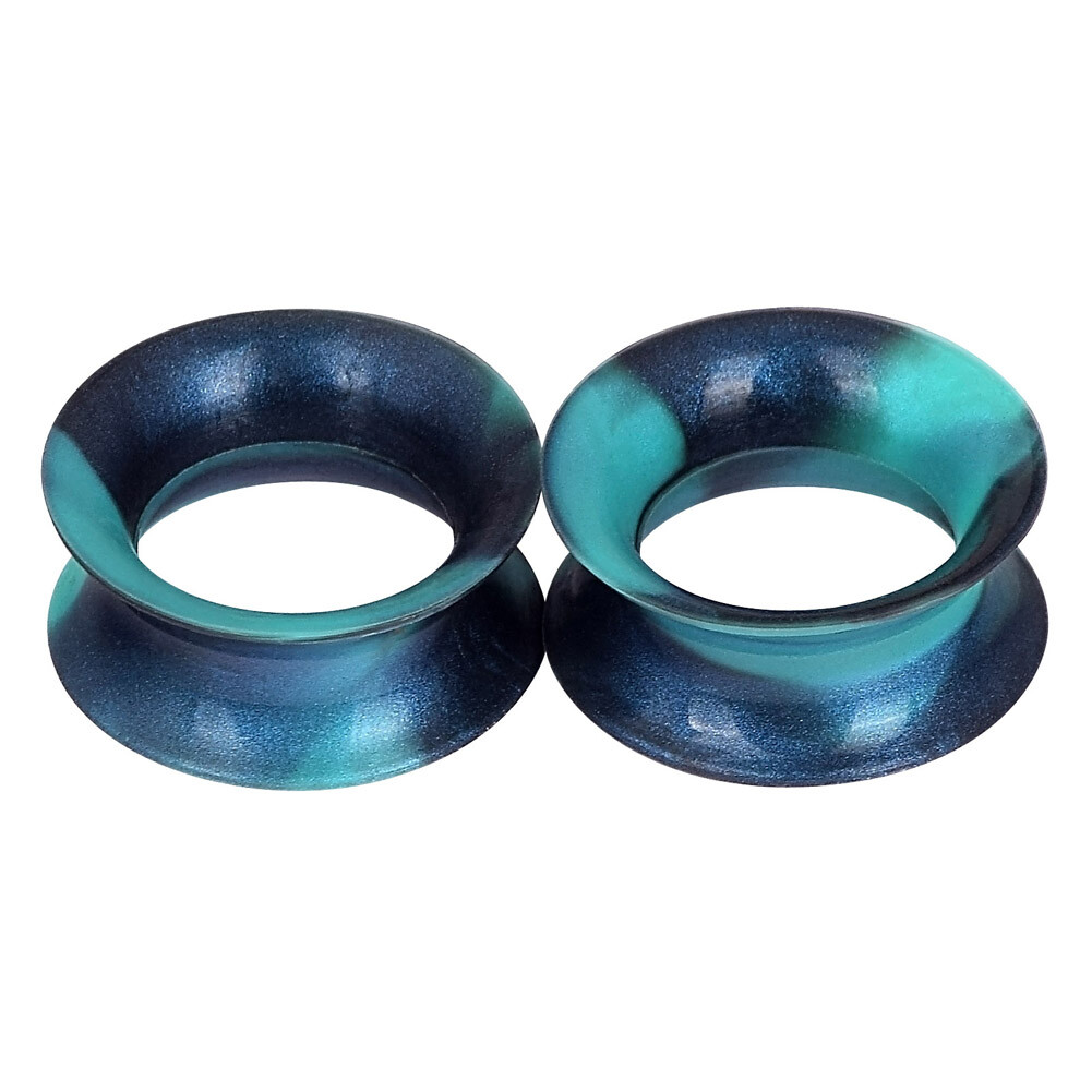 2PCS Soft Silicone Ear Gauges Flesh Tunnels Plugs Stretchers Expander Camouflage