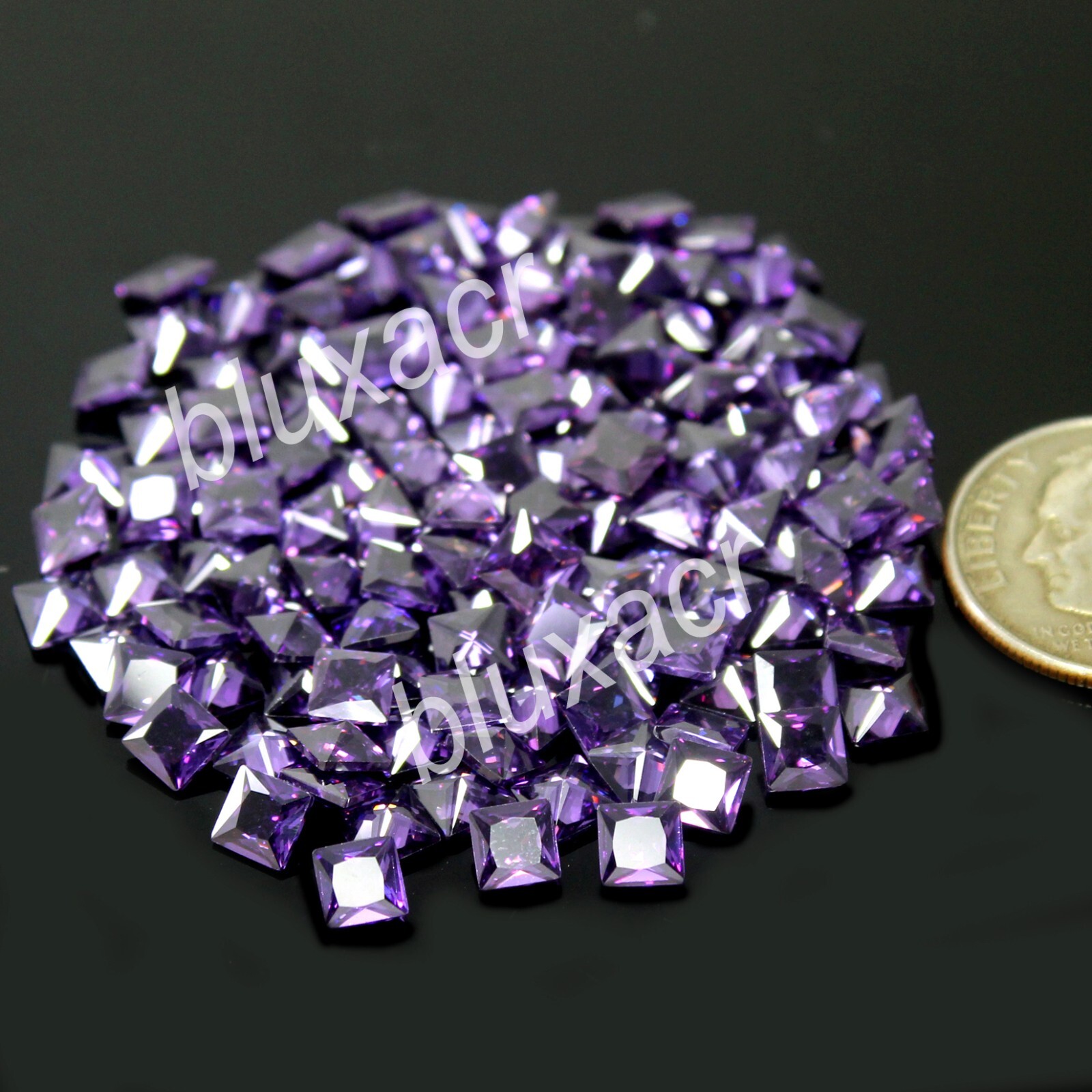 Certified Natural Boysenberry Sapphire 3.50 MM Princess Cut Gemstone 10 Pcs Lot