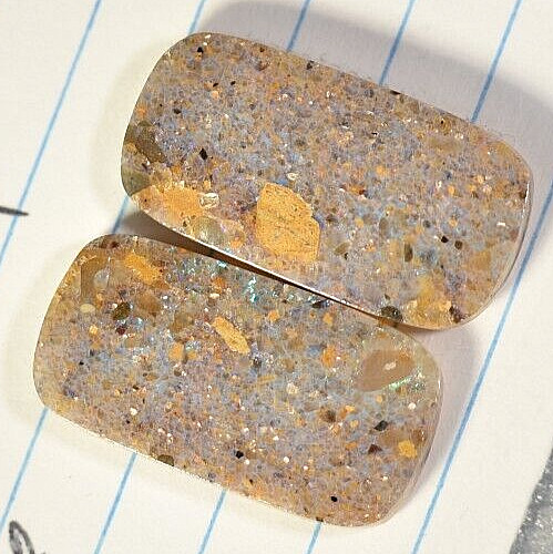 Matched Pair Louisiana Opal Cabochon Gem Opal Natural Untreated 20.50 cts.