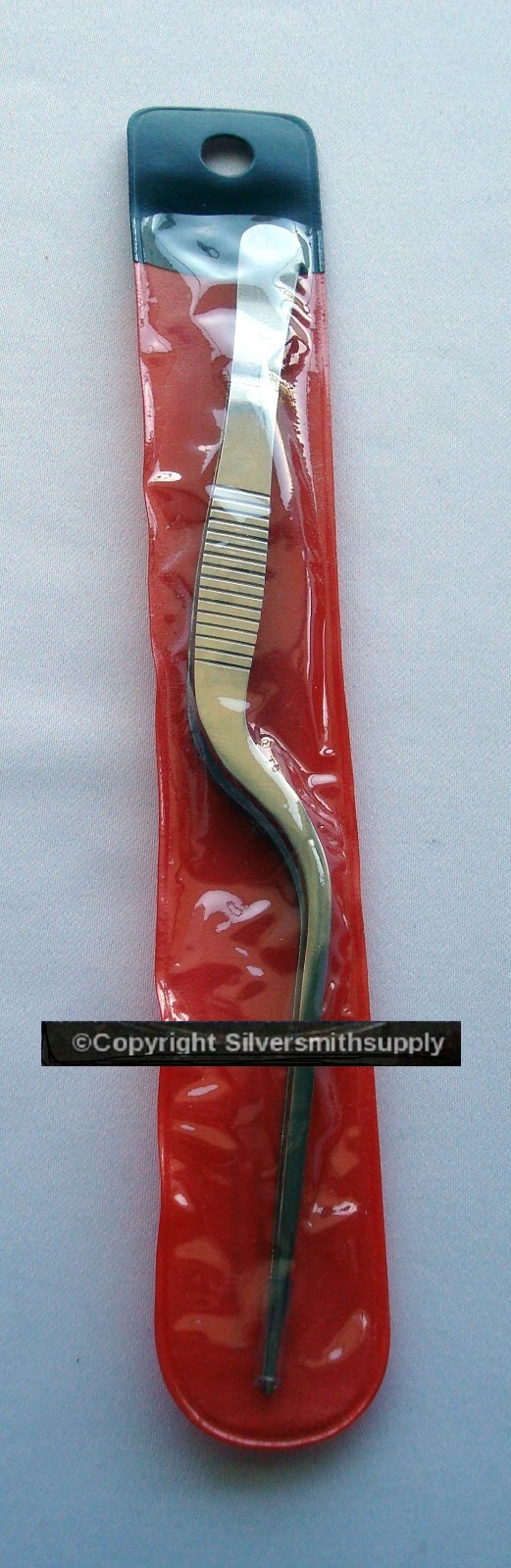 Soldering Tweezer Silversmithing Stainless forked curved tip 6.5″ tweezer T078