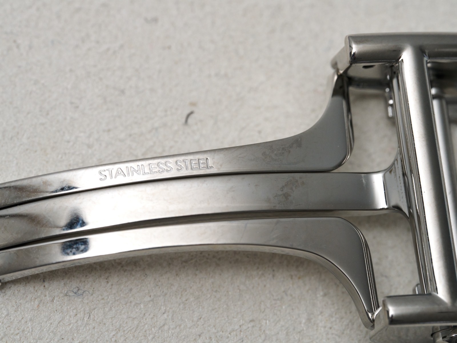 Cartier Deployment Buckle Clasp 18mm Fold Over Button Stainless Steel Genuine