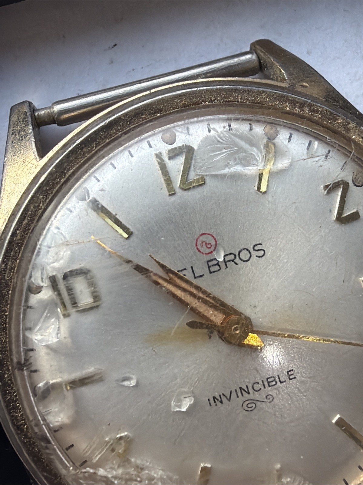 AY99 VTG Mens Helbros Automatic Rare 33mm Mens Watch Parts Repairs As Is**