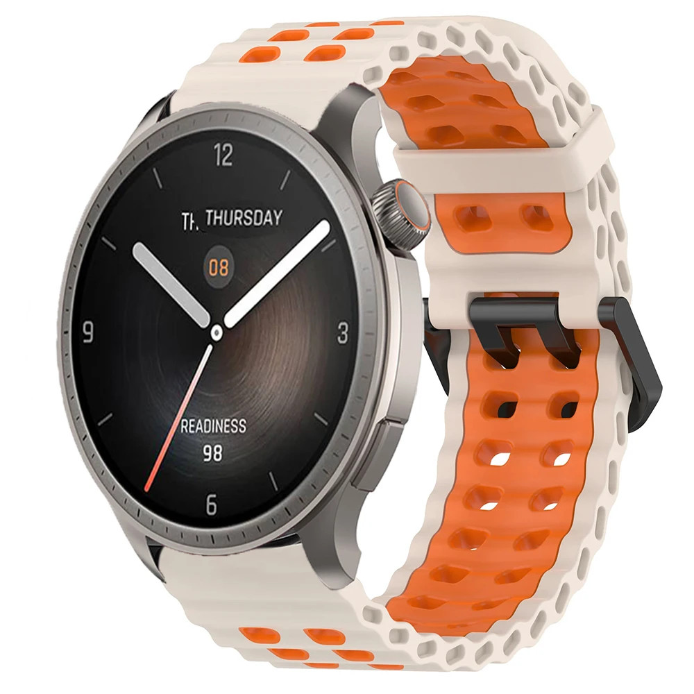 22mm Silicone Strap for Amazfit Balance 2 1 Bip 6 5/GTR 4 3 Pro/Huawei 46mm Band