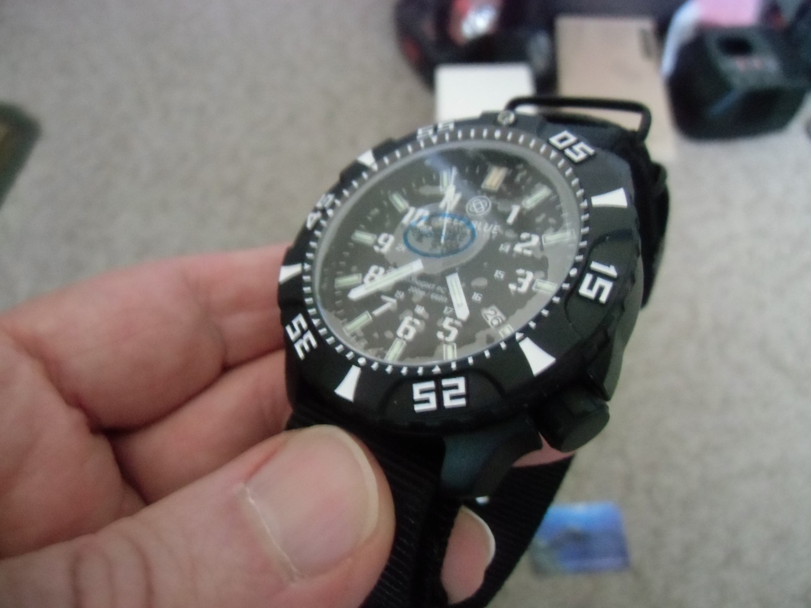 DEEP BLUE DAYNIGHT PC TRITIUM WATCH (NEW IN BOX) WHITE HANDS MODEL (NEW MODEL)