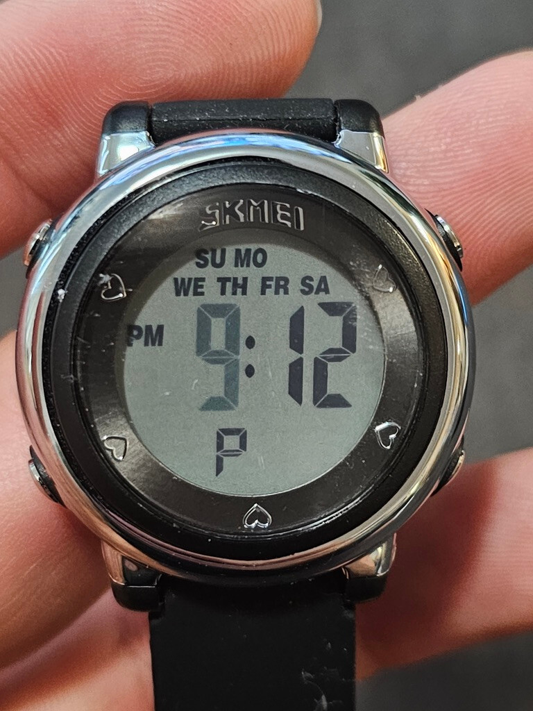 SKMEI Black Digital Watch Water Resistant Stopwatch Alarm. MODEL 1100