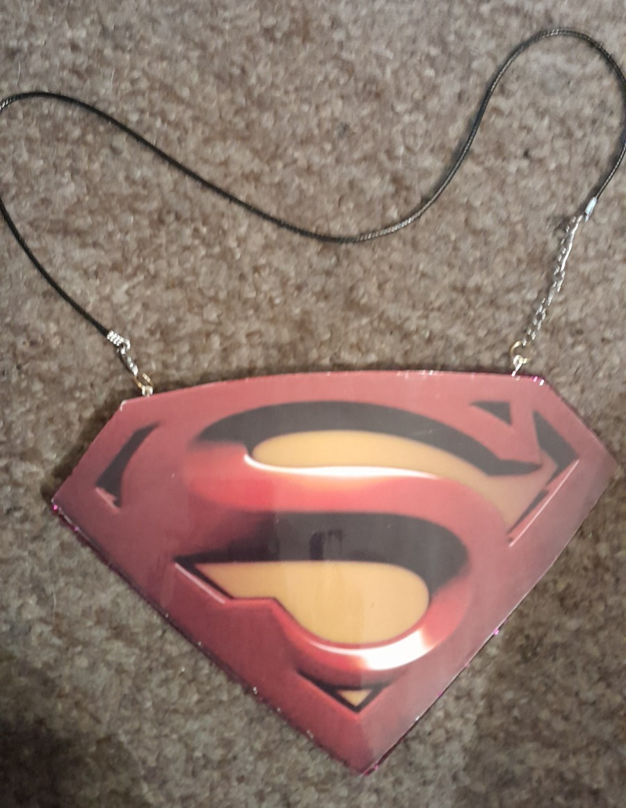 SUPERHERO necklace / design size 20cm X 14cm approx FAST UK DELIVERY