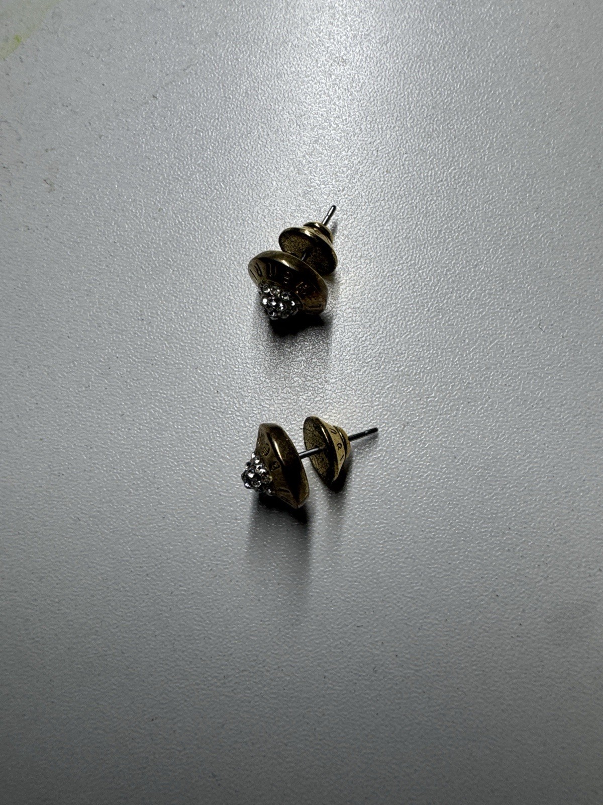 Henri Bendel Gold-Tone Pavé Disc Stud Earrings