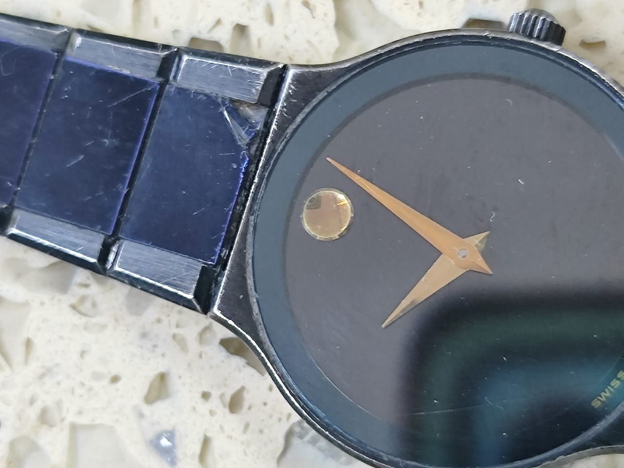 MOVADO MUSEUM WATCH 84-40-881 Cal ETA 210 001 ULTRA THIN BLACK DIAL WORKING