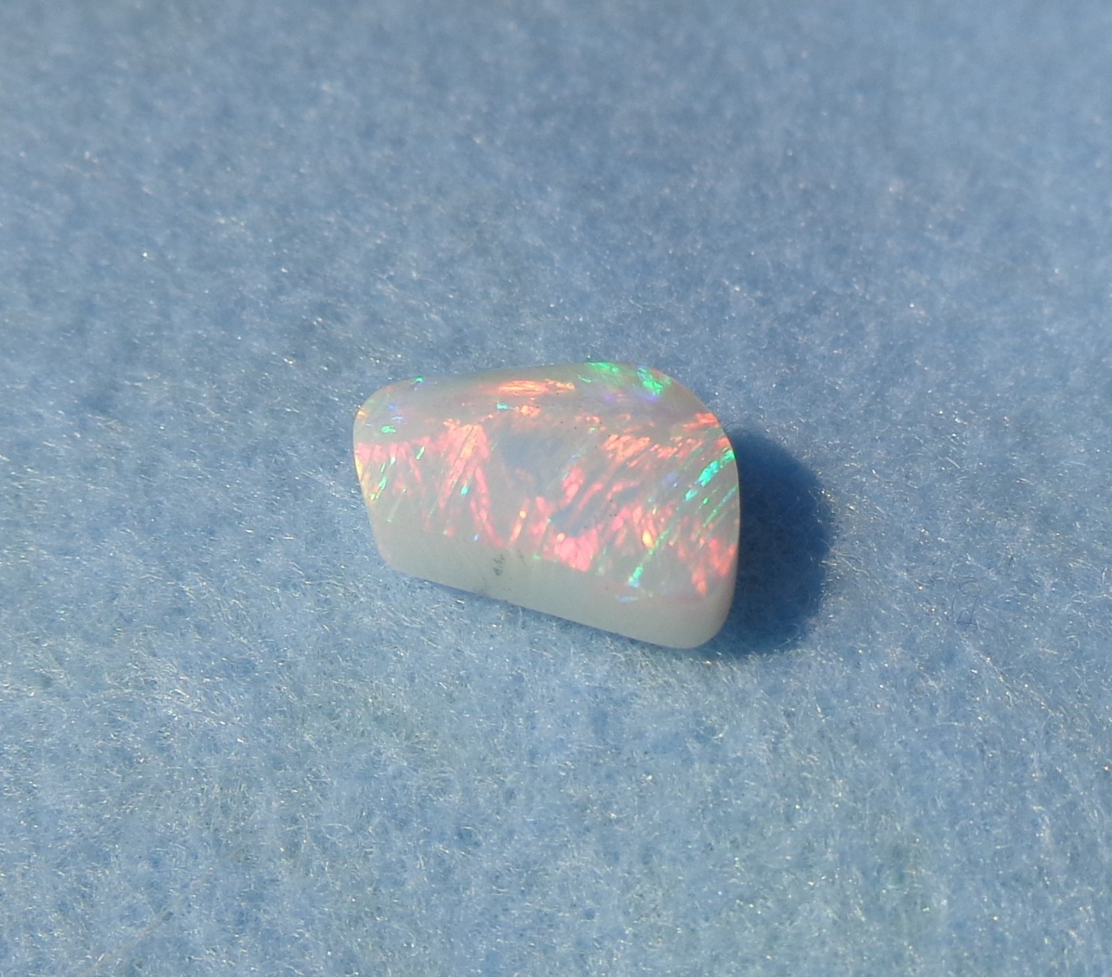 Spencer Idaho Opal Solid 9X15 mm with Unique Pattern and Red, Green, & Gold Fire