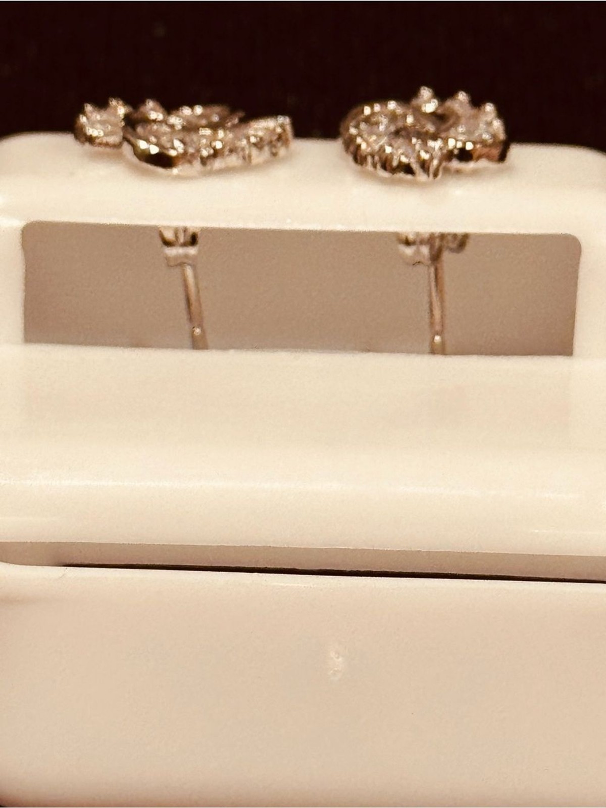 NWT AJ USA Stainless Steel Baguette Crystal Interlocking Swirl Stud Earrings