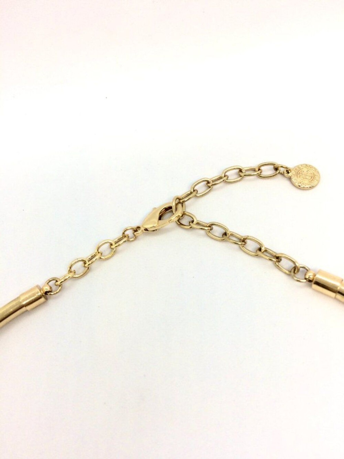 RJ GRAZIANO NECKLACE Large Faux Pearl Torque Collar Gold Tone Statement