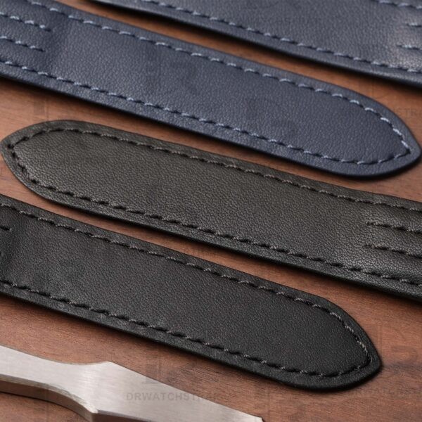Custom quickswitch calfskin leather strap for Cartier Roadster with grooves