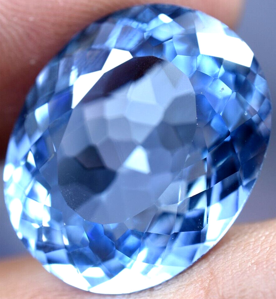 Natural 22.65Ct Namibia Jeremejevite Flawless Certified Oval Cut Loose Gemstone