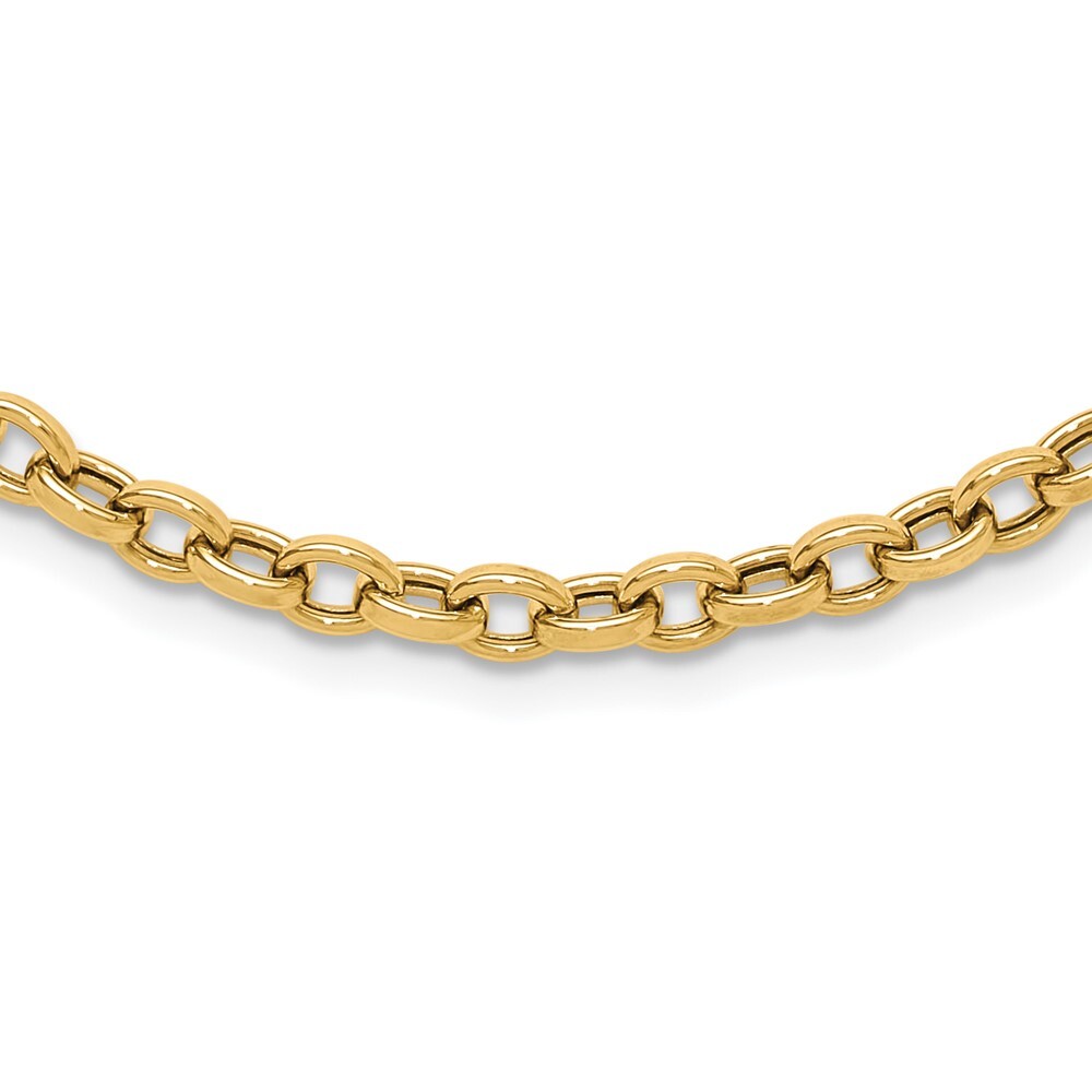 14k Yellow Gold Polished Link Necklace 17.5″ for Women 7.83g