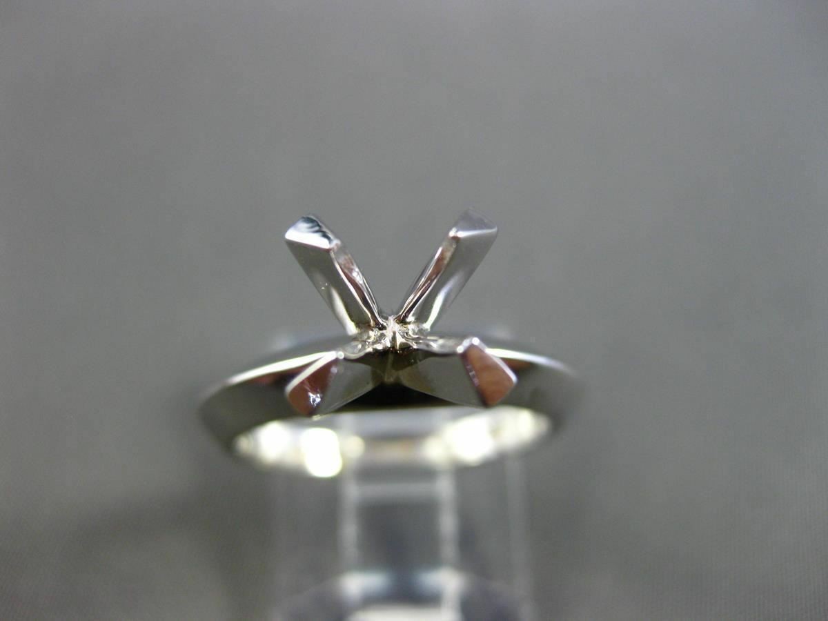 ESTATE 14KT WHITE GOLD 3D TENSION SOLITAIRE SEMI MOUNT ENGAGEMENT RING #24580