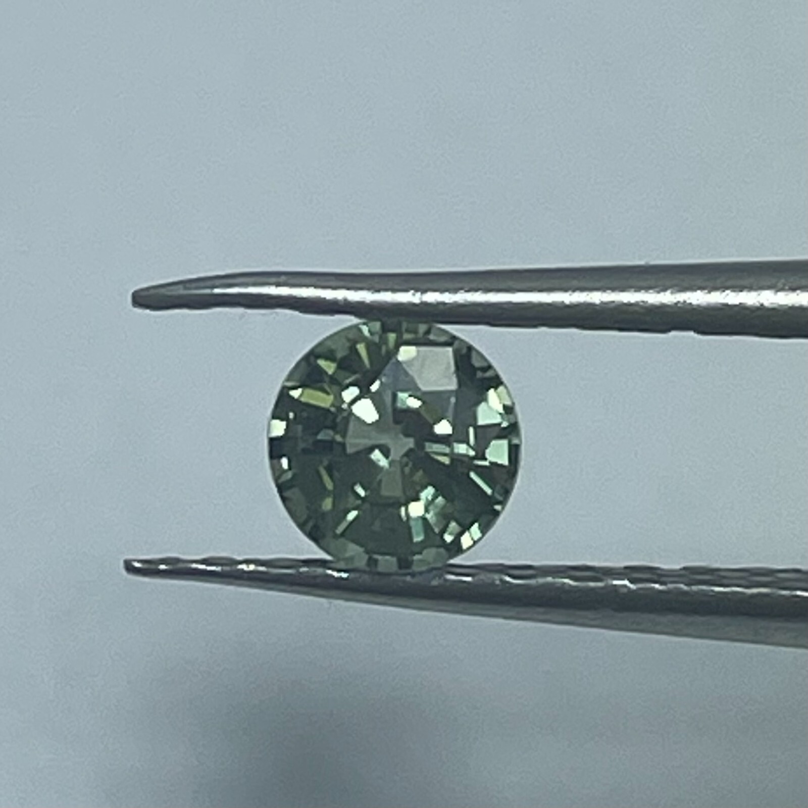 Round green 4.55mm .53ct Natural Montana Sapphire Loose Gemstone
