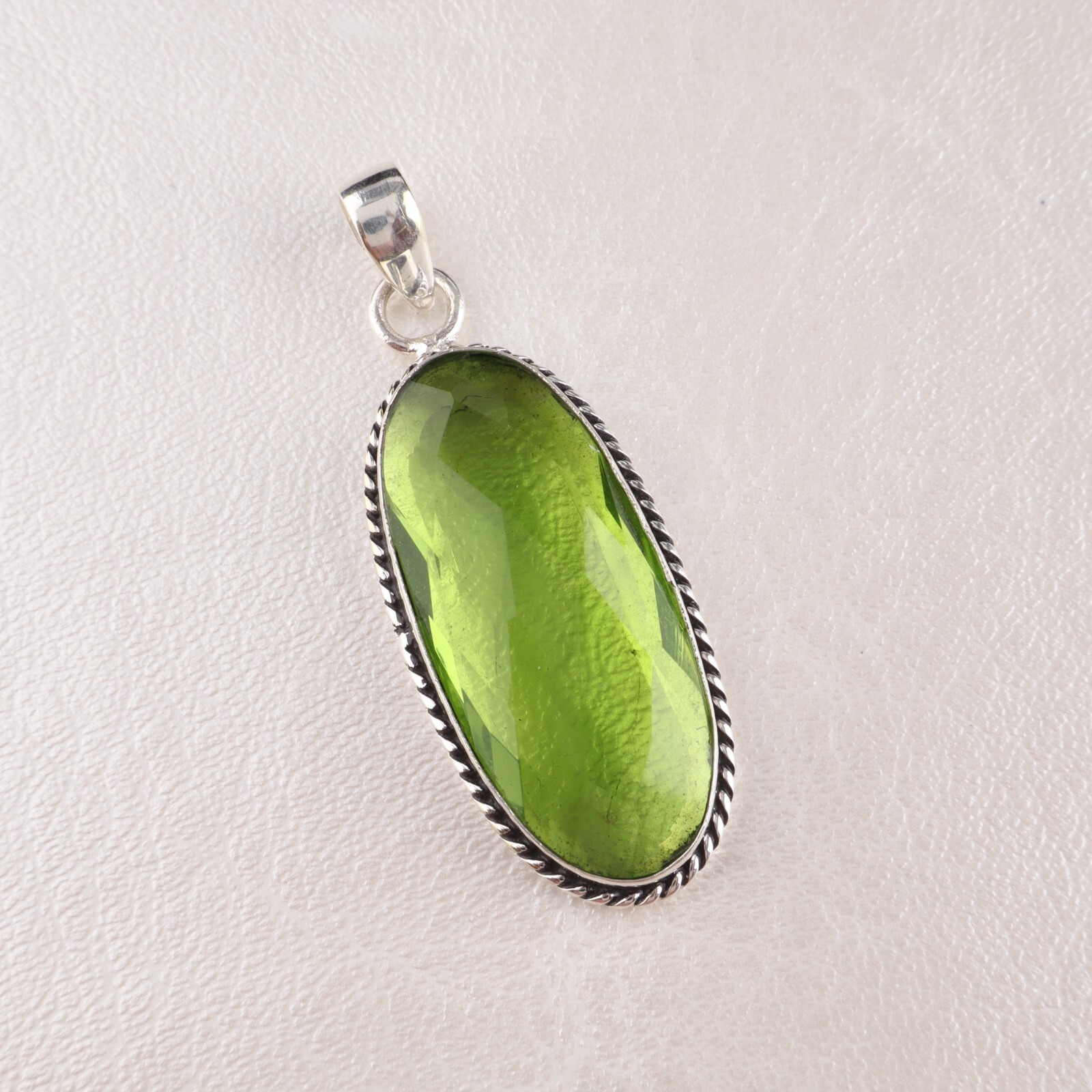 Birthday Gift For Her Peridot Gemstone Pendant 925 Sterling Silver Jewelry
