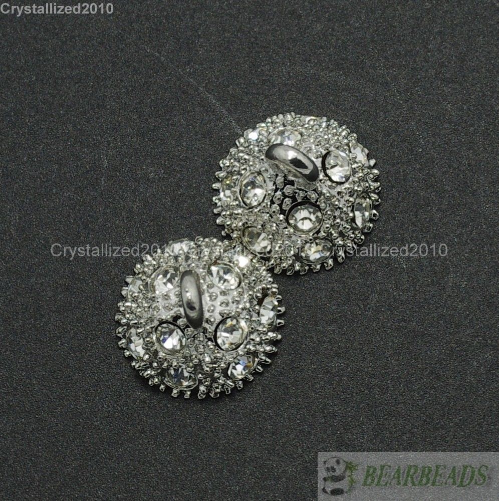 20 Sets Crystal Rhinestone Strong Magnetic Round Ball Connector Clasps Making