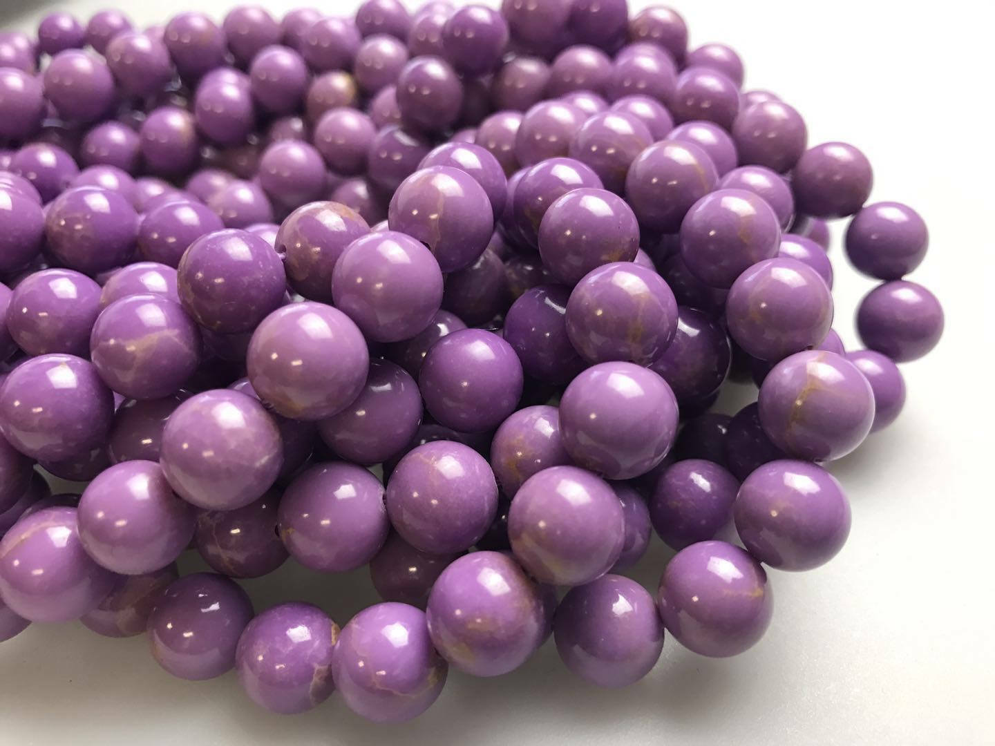 Phosphosiderite Smooth Round Beads 4mm 5.5m 6mm 8mm 9mm 10mm 12mm 15.5″ Strand