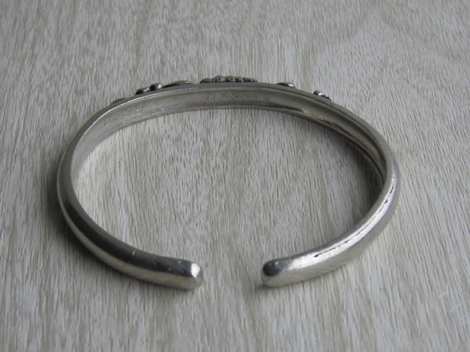 VTG Seagull Pewter Canada Conch Seashell Beach Coastal Bangle Bracelet Adjusts