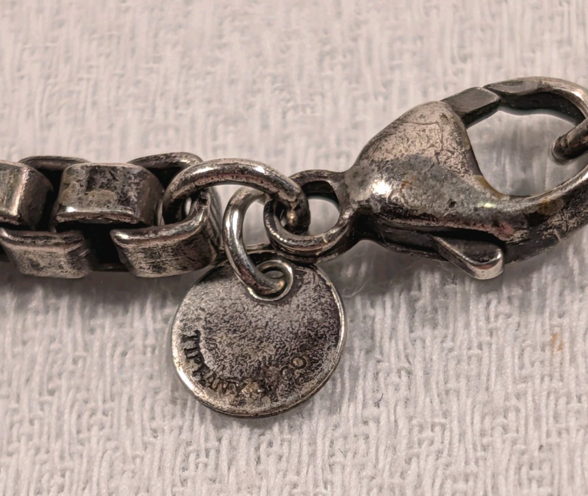 Vtg Tiffany & Co. Venetian Link Bracelet 7.75″ 925 Sterling Box Chain