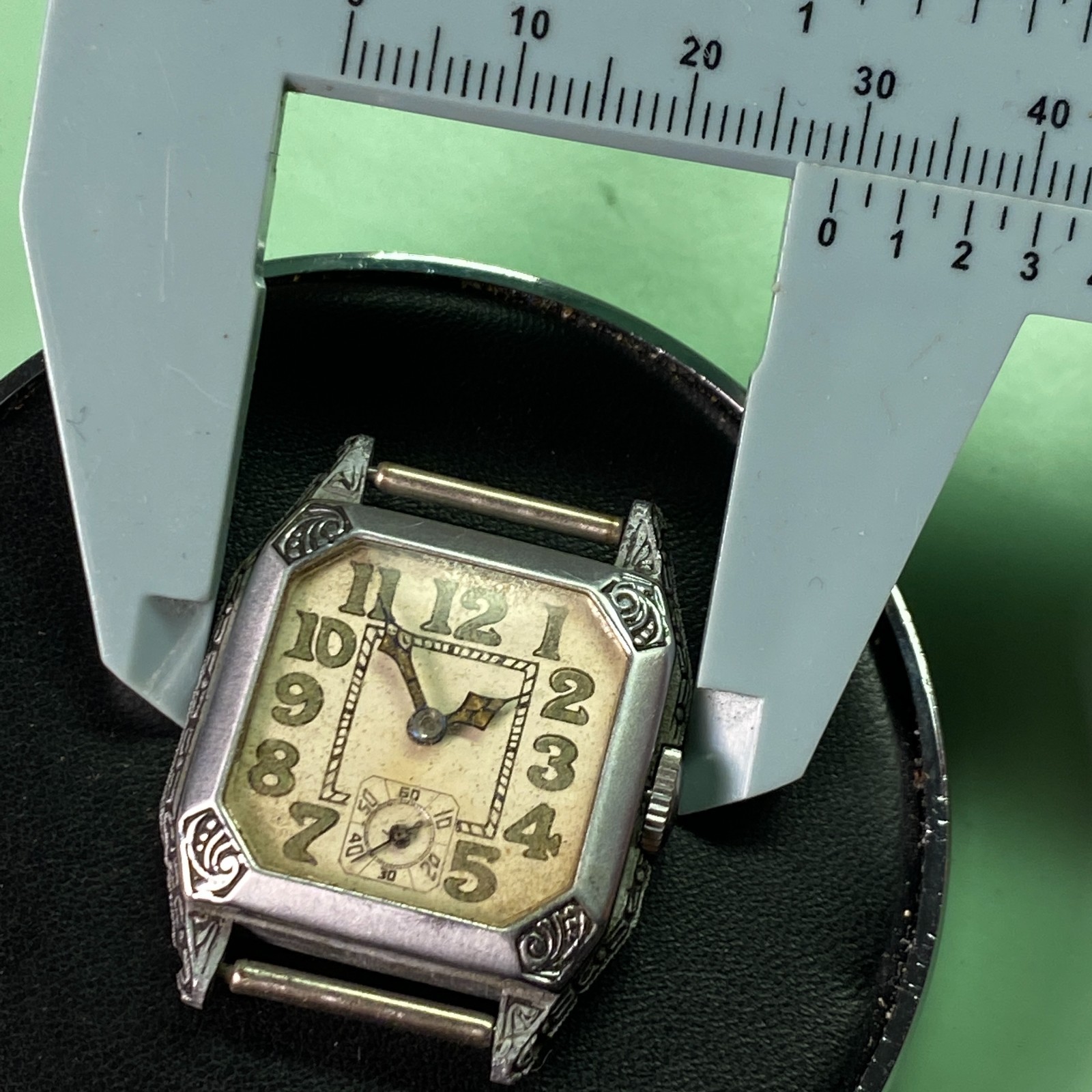 Antique Art Deco Toledo Watch Swiss 6 Jewels Mens Watch 29mm For Parts No Back