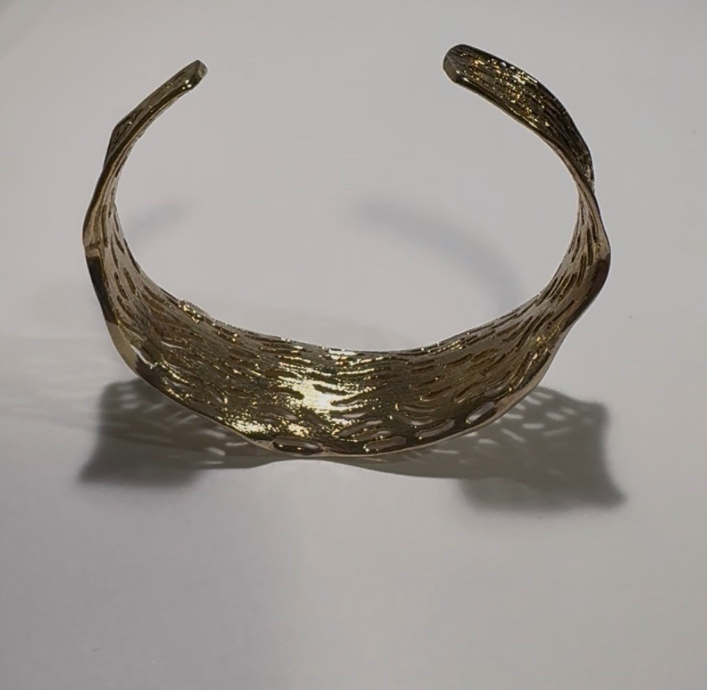 Vicenza Yellow Gold over Sterling Silver Cuff Bracelet QVC