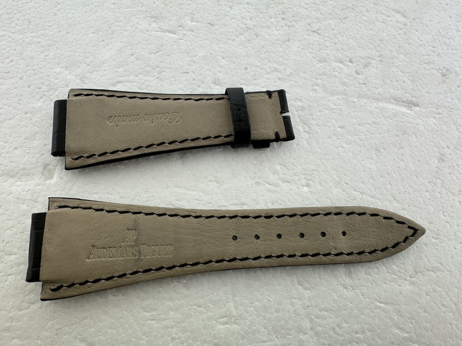 Audemars Piguet Royal Oak Black Leather 28mm X 17mm Watch Strap Band