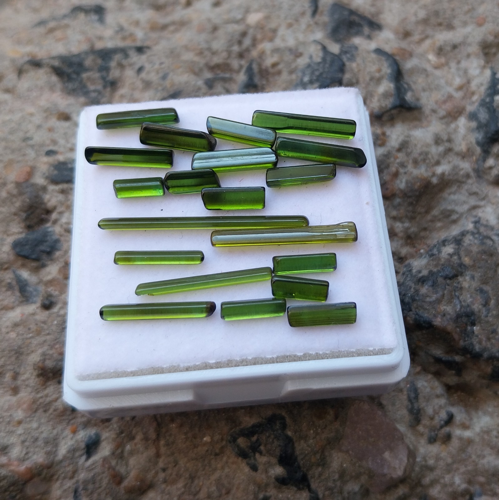 12 Ct 6.5 to 26 MM Natural Multi Color Tourmaline Pencil 20 PCS Lot ( Thin Size)