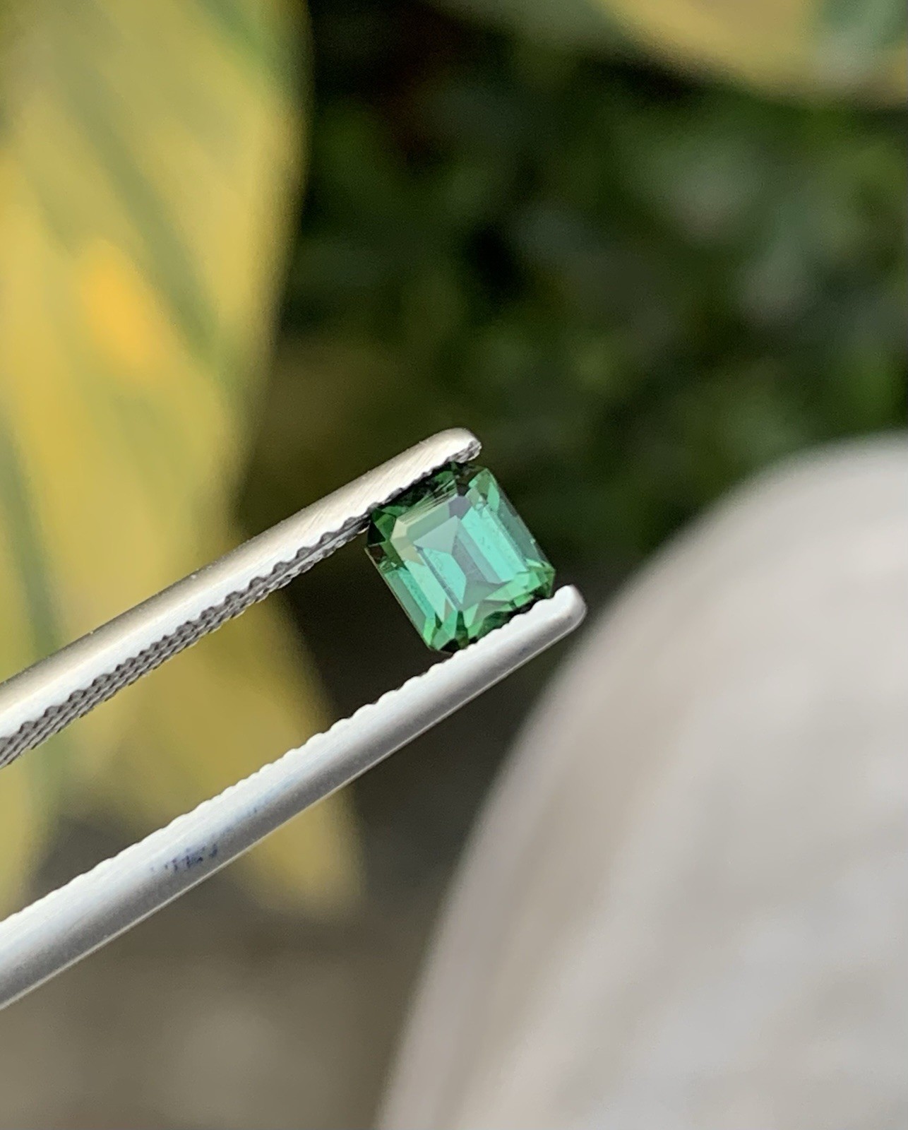 0.82 Carat Natural Green Tourmaline – 5mm Emerald Cut Afghanistan Loose Gemstone