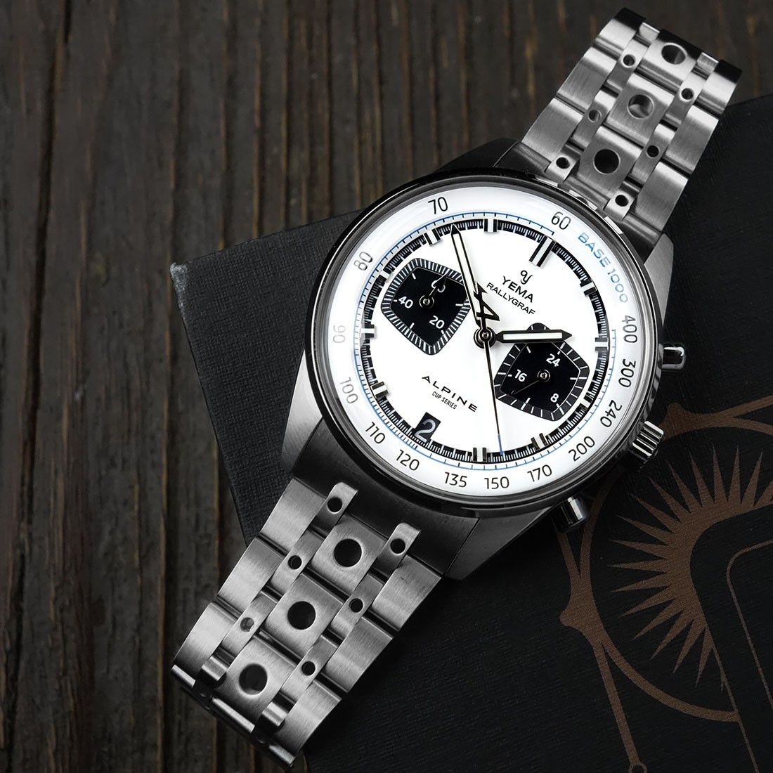 YEMA Rallygraf Alpine Chronograph Hybrid Steel Mechanical Quartz Men’s Watch